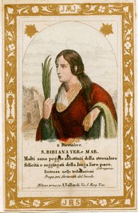 Szent Bibiana (metszet alkotó: Anonymous Anonymous