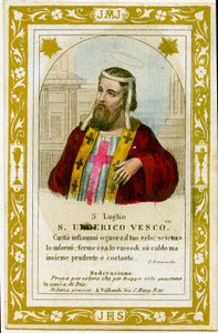 Szent Ulrich (metszet alkotó: Anonymous Anonymous