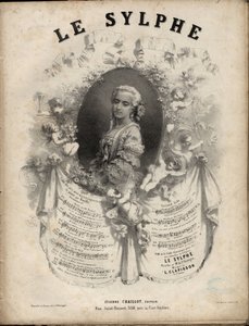 Kotta a „Le Sylphe” opera-képregényhez 2 felvonásban, M. de Saint-Georges szövegei, zenéje M. Louis Clapisson 1808-1866 Magángyűjtemény. alkotó: Anonymous Anonymous