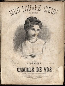 Kotta a „” Szegény szívem „” szövegéhez, H. Drapier, zene: Camille de Vos. Magángyűjtemény. alkotó: Anonymous Anonymous
