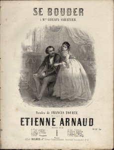 Kotta a „” Se bouder”” dalszöveghez francis tourte, zenéje Etienne Arnaud. Magángyűjtemény. alkotó: Anonymous Anonymous