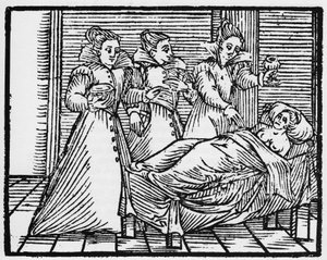 Somnic malefice - "" Compendium Maleficarum"", a boszorkányokkal, rosszindulataikkal és válogatásukkal foglalkozik Francesco Maria Guazzo vagy Guaccio vagy Guaccius (15? -16??) 1608 Magángyűjtemény alkotó: Anonymous Anonymous