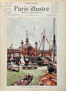 A HAVRE NEMZETKÖZI TENGERI KIÁLLÍTÁSA 1887-ben. Metszet 1887-ből a „” Paris-Illustrous Journal hetilapban”. alkotó: Anonymous Anonymous