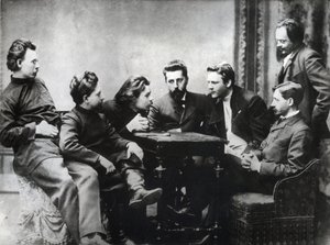 A Moszkvai Irodalmi Sreda - Az 1890-es évek második felében orosz realista írók által megalakult Sreda irodalmi kör tagjai - A Znanie irodalmi csoport orosz értelmiségi portréi: balról jobbra, Andrej Skitalets (Stephan Gabrilovich P alkotó: Anonymous Anonymous