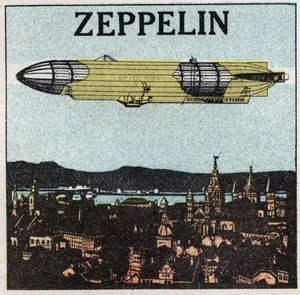 A léggömbök: zeppelin. 1925 névtelen illusztrációja. alkotó: Anonymous Anonymous