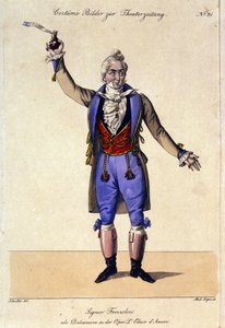 Giuseppe Frezzolini (1789-1861) basszusgitáros Dulcamara doktor tolmácsolásában Gaetano Donizetti (1797-1848) „L