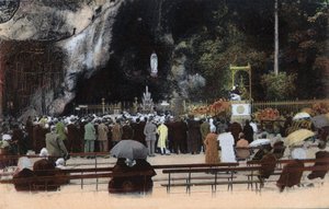A Lourdes - Hautes Pyrenees (65) barlang 1900 körül. alkotó: Anonymous Anonymous