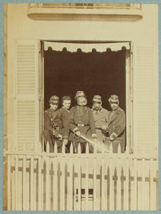 A Vendome hely vezérkara a kommün idején, 1871 körül (f/w fotó) alkotó: Anonymous Anonymous