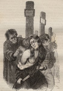 A jel a rocheforti börtönben a 19. században. Pierre Zaccone (1817-1895) (Colonia Penale - Büntetőtelep) metszet az „Elítéltek története a megalkotásuktól napjainkig” című könyvébe (1877). Magángyűjtemény. alkotó: Anonymous Anonymous