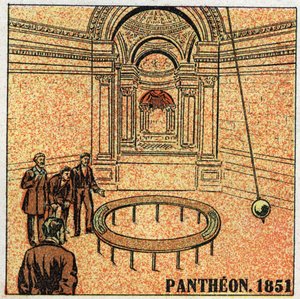 Az inga: Leon Foucault (1819-1868) tapasztalata a Pantheonban 1851-ben, és bemutatja a Föld forgását. Névtelen illusztráció 1925-ből. Magángyűjtemény. alkotó: Anonymous Anonymous