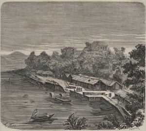 A Cayenne-i (Francia Guyana) Saint-Laurent büntetés-végrehajtási intézet a XIX. Pierre Zaccone (1817-1895) „A börtönök története létrehozásuktól napjainkig” metszetébe (1877) (Colonia Penale - Büntetés-végrehajtási telep) alkotó: Anonymous Anonymous