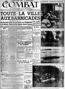 Az egész város a barikádokon: Párizs felszabadítása - „Harcban”” 1944.08.23., koll. MDJ Bernard. alkotó: Anonymous Anonymous