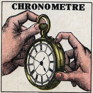 Idő: kronométer. 1925 névtelen illusztrációja. Magángyűjtemény. alkotó: Anonymous Anonymous