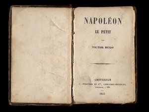 A „Kis Napóleon” címlapja, Victor Hugo politikai füzete Louis-Napoleon Bonaparte-ról (III. Napóleon). 1855. alkotó: Anonymous Anonymous