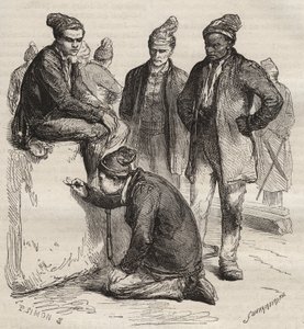 A 19. századi Brest Bagne galériáinak típusai. Pierre Zaccone (1817-1895) (Colonia Penale - Büntetőtelep) metszet az „Elítéltek története a megalkotásuktól napjainkig” című könyvébe (1877). Magángyűjtemény. alkotó: Anonymous Anonymous