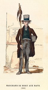 Patkányméregárus 1845-ben Párizsban, metszet, magángyűjtemény - Rat Poison Seller at Paris alkotó: Anonymous Anonymous