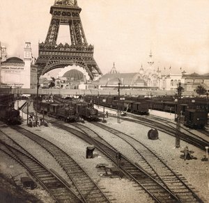 1900-as egyetemes kiállítás – Universelle de 1900 kiállítás Párizsban: A Champs de Mars állomás – magángyűjtemény alkotó: Anonymous Anonymous