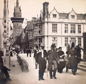 1900-as egyetemes kiállítás – Universelle de 1900 kiállítás Párizsban: Rue des Nations – magángyűjtemény alkotó: Anonymous Anonymous