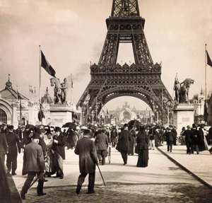 1900-as egyetemes kiállítás – Universelle de 1900 kiállítás Párizsban: kilátás a Champs de Mars-on – magángyűjtemény alkotó: Anonymous Anonymous