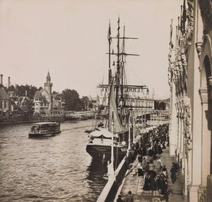 1900-as egyetemes kiállítás - 1900-as egyetemes kiállítás Párizsban: Régi Párizs - magángyűjtemény alkotó: Anonymous Anonymous