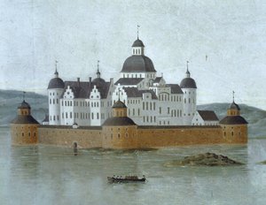 Kalmar látképe Kalmar várával, Svédország ... (akvarell) alkotó: Anonymous Anonymous
