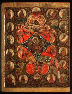 Az égő bokor istenanyja, 17. század alkotó: Anonymous Russian icon painter