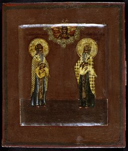 A kazanyi Guria és a tveri Varsonofius szentek, 17. század alkotó: Anonymous Russian icon painter