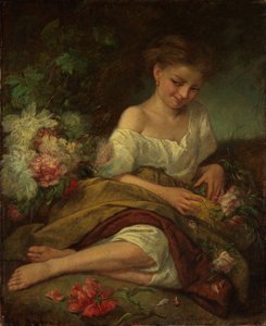 Virágáruslány alkotó: Anselm Feuerbach