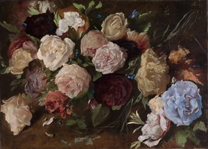 Virágok tanulmánya alkotó: Anselm Feuerbach