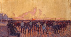 A lovak ellátása alkotó: Anselmo Bucci