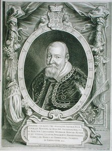 I. János György (1585-1656) Szászország választófejedelme, a „Portraits des Hommes Illustres” című művéből, Coenrad Waumans metszete, 1706-ban megjelent (metszet)