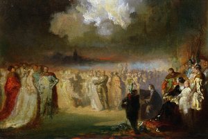 Frederic Chopin (1810-49) koncerten a párizsi Hotel Lambertben, 1840 alkotó: Antar Teofil Kwiatowski