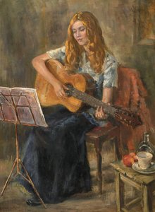 Nichola gitározik