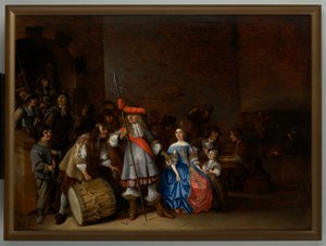 Őrségi jelenet (olaj a panelen) alkotó: Anthonie (1601 73) Palamedesz