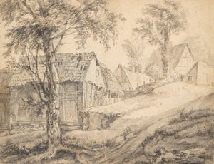 Gazdaság Danzig közelében (recto) (?) Fatanulmány (verso) alkotó: Anthonie Waterloo