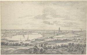 Rhenen kilátása alkotó: Anthonie Waterloo