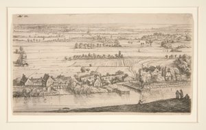 A falu a csatorna mellett alkotó: Anthonie Waterloo