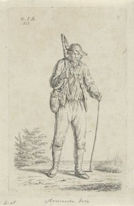 Ardenneki gazda kapával Ardennes farmer (cím a tárgyon) Farmerek és női gazdálkodók a Holland Királyságból (sorozat címe)