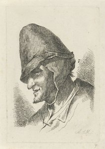 Férfi magas kalapban alkotó: Anthonie Willem Hendrik Nolthenius de Man