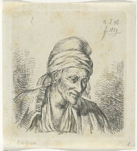 Öreg nő jobbra alkotó: Anthonie Willem Hendrik Nolthenius de Man