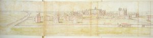 Hampton Court palota északról, 1544 körül (toll, tinta és WC papíron)