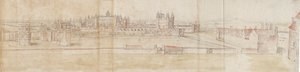 Hampton Court Palace északról, 1550-1560 alkotó: Anthonis van den Wyngaerde
