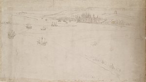 London panorámája Southwarkból nézve: Greenwich, 1554