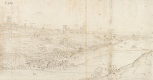 Panorámás kilátás Segoviára keletről, 1560-1570