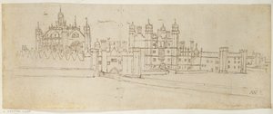 A Hampton Court-i kápolna és kapuház, 1544 körül (toll és tinta papíron) alkotó: Anthonis van den Wyngaerde