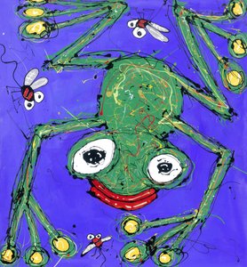 Béka, 2008 (zománc és akril, vászon)