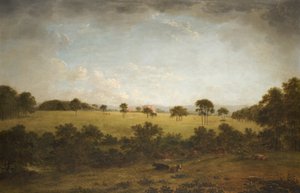 Tabley: A park távoli kilátással a házra alkotó: Anthony Devis