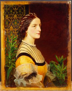 Hölgy portréja, fej és váll, 1860 alkotó: Anthony Frederick Augustus Sandys