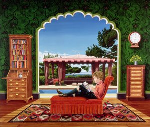 Boy Reading, 1983 (akril a táblán) alkotó: Anthony Southcombe