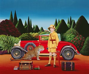 Red Rolls Royce, 1992 (akril a fedélzeten)